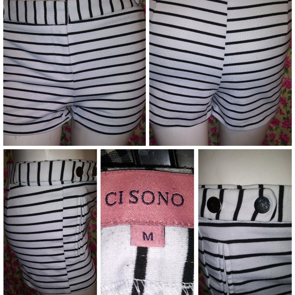 Striped Short Shorts